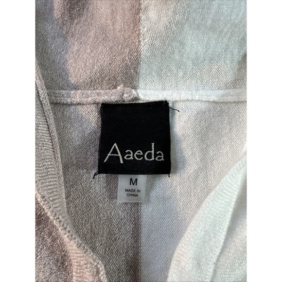 Aaeda Von Mauer Womens Color Block Sweater Hoodie V Neck Large - Picture 11 of 12